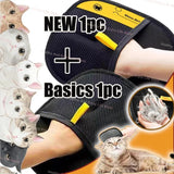 Double-Sided Pet Hair Remover Glove, Multi-Functional Pet Grooming Mitt, Easy Pet Fur Collection Cleaning Tool