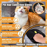 Double-Sided Pet Hair Remover Glove, Multi-Functional Pet Grooming Mitt, Easy Pet Fur Collection Cleaning Tool